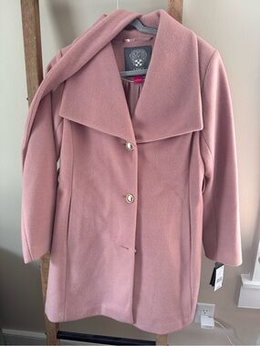 Vince Camuto Mauve Pink Pea Coat